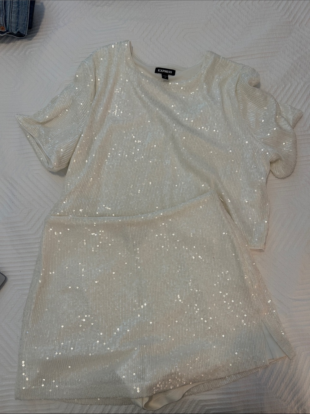 Express Sequin Top and Mini Skort Set